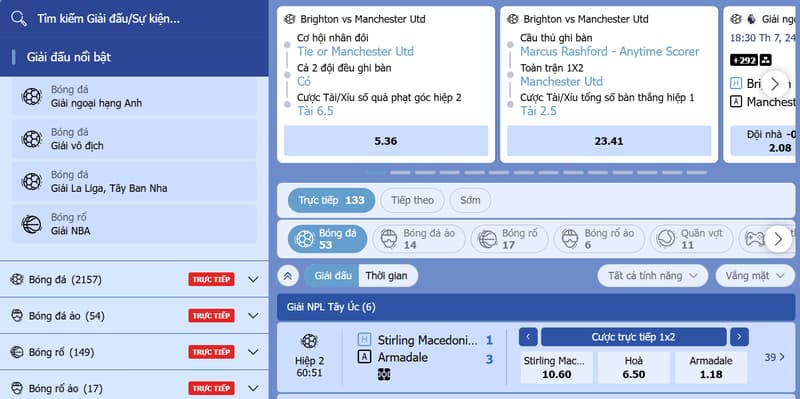 Thabet Thể thao: Sảnh cá độ đá banh đỉnh cao năm 2025 2 Cá cược trực tiếp